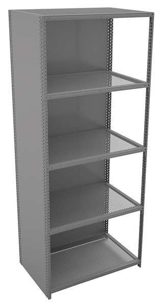 Perforated Shelf, Steel, 22 ga., Gray