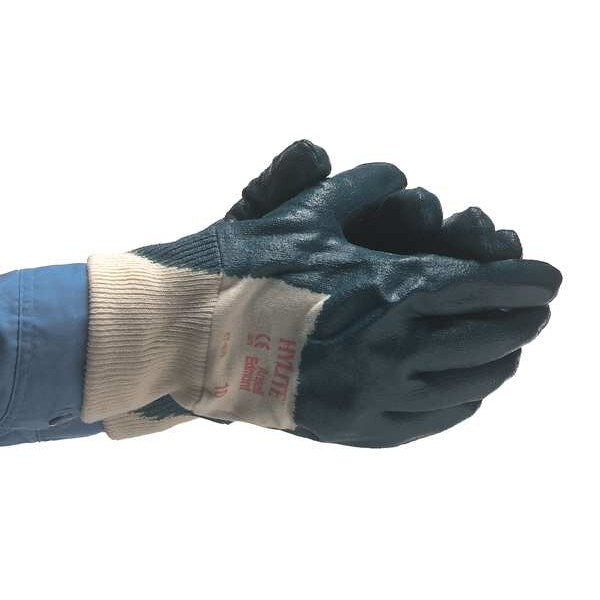 Nitrile Coated Gloves, 3/4 Dip Coverage, Blue, S, PR