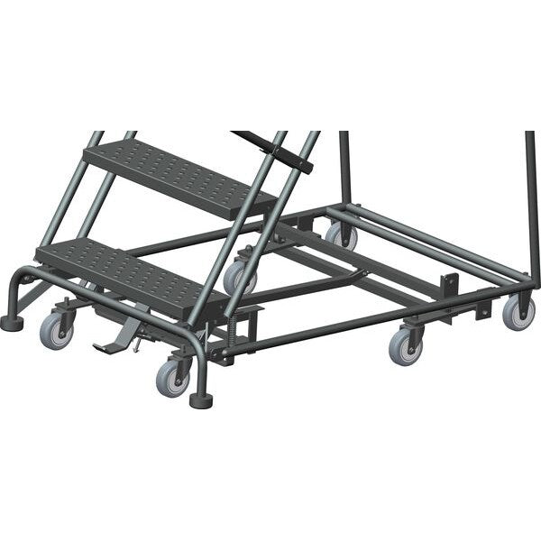 93 in H Steel Rolling Ladder, 6 Steps