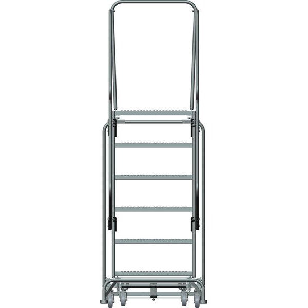 93 in H Steel Rolling Ladder, 6 Steps