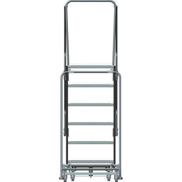 93 in H Steel Rolling Ladder, 6 Steps
