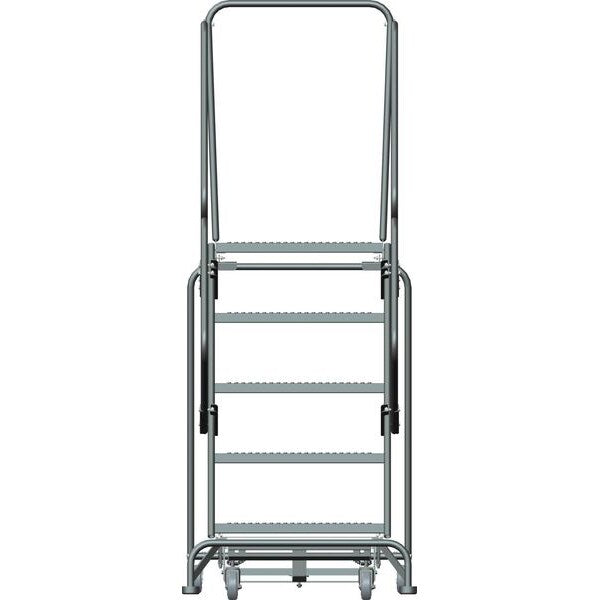 83 in H Steel Rolling Ladder, 5 Steps