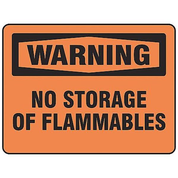 Warning Sign, 10 in Height, 14 in Width, English