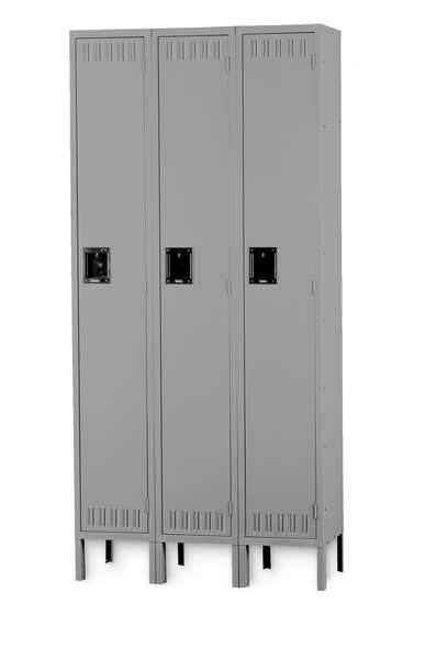 Wardrobe Locker, 36 in W, 18 in D, 78 in H, (1) Tier, (3) Wide, Sand