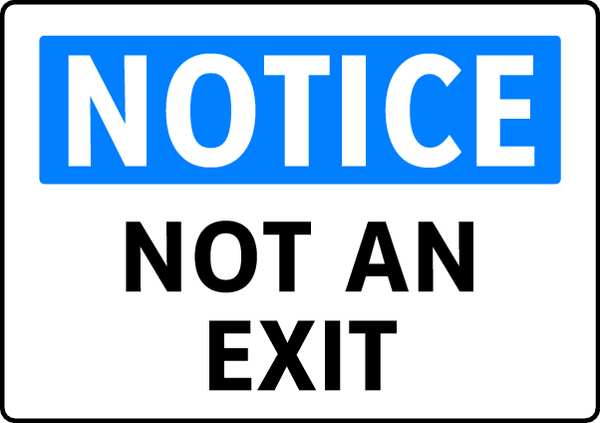 Not An Exit Sign, English, 10