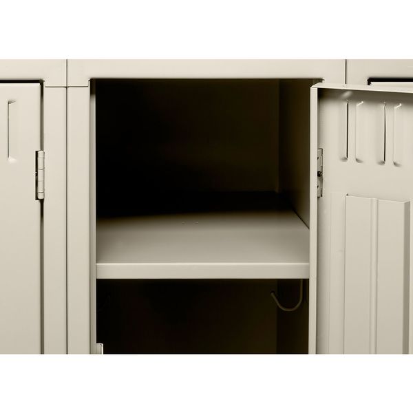 Wardrobe Locker, 45 in W, 18 in D, 78 in H, (1) Tier, (3) Wide, Sand