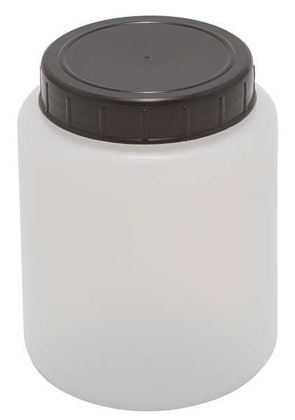 HDPE CYLNDRCL JAR W/CAP 500ML, PK10