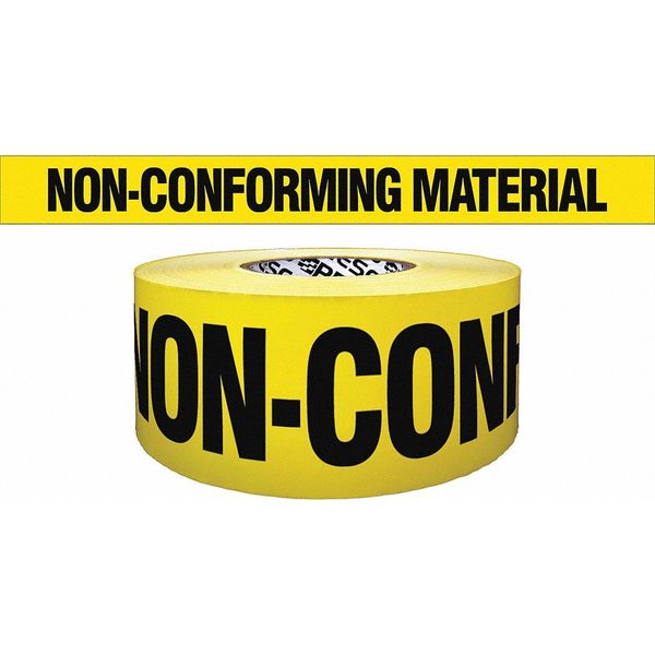 Barricade Tape, Yellow/Black, 1000ft x 3In
