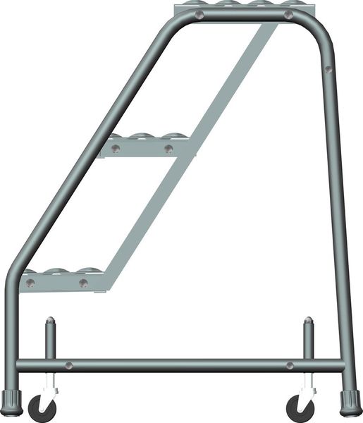 28 1/2 in H Steel Rolling Ladder, 3 Steps