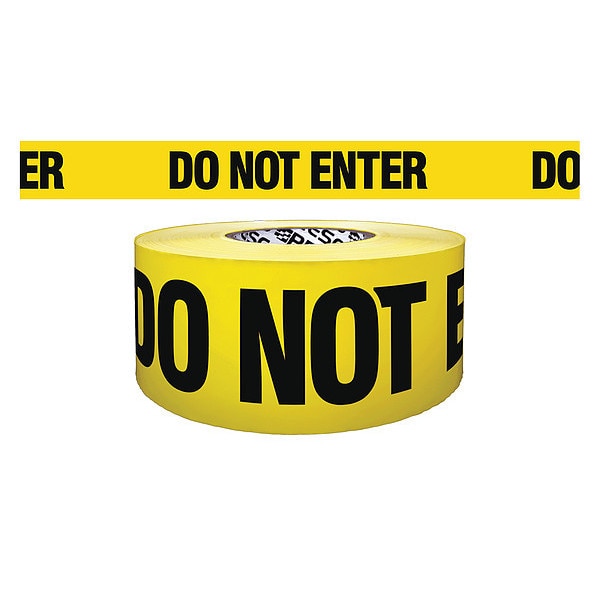 Barricade Tape, Yellow/Black, 500ft x 3 In