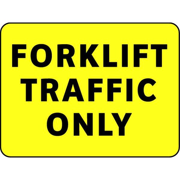 Facility Traffic Sign, 10 in Height, 14 in Width, Plastic, English