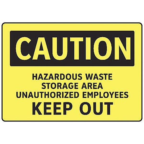 Caution Sign, 7 in Height, 10 in Width, Aluminum, English