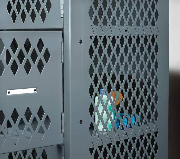 Wardrobe Locker, 12 in W, 18 in D, 78 in H, (1) Tier, (1) Wide, Gray