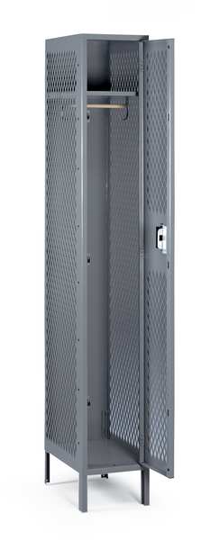 Wardrobe Locker, 12 in W, 18 in D, 78 in H, (1) Tier, (1) Wide, Sand