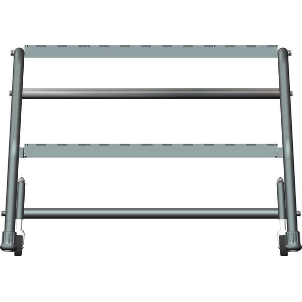19 in H Steel Rolling Ladder, 2 Steps