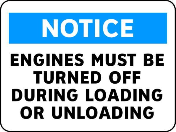 Notice Sign, 10 in Height, 14 in Width, Vinyl, English