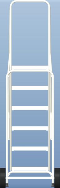 93 in H Aluminum Wheelbarrow Ladder, 6 Steps