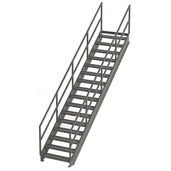 Industrial Stairway, 16 Steps, 119