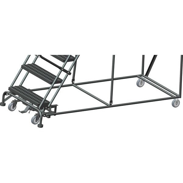 143 in H Steel Rolling Ladder, 11 Steps