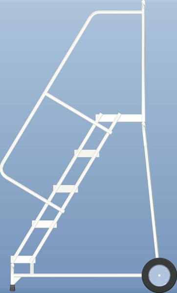 83 in H Aluminum Wheelbarrow Ladder, 5 Steps