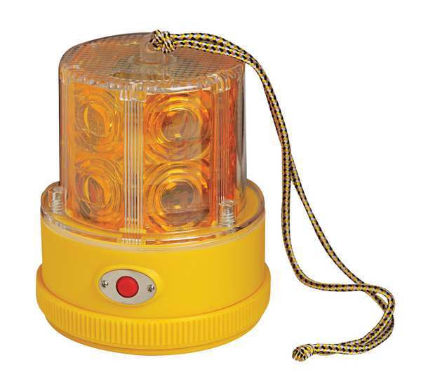 Low Profile Warning Light, LED, Amber, 120V