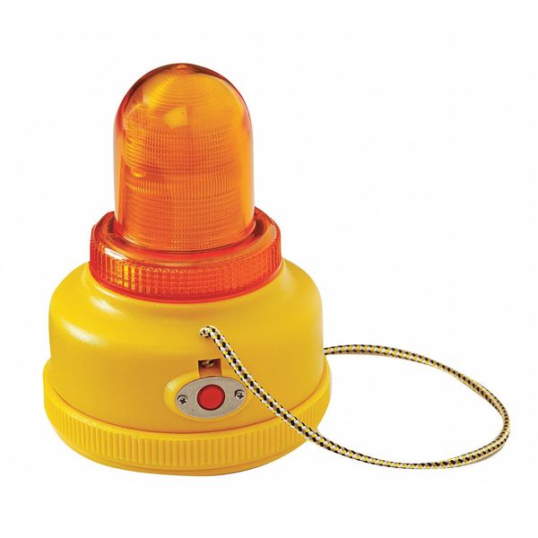 Low Profile Warning Light, LED, Amber, 120V