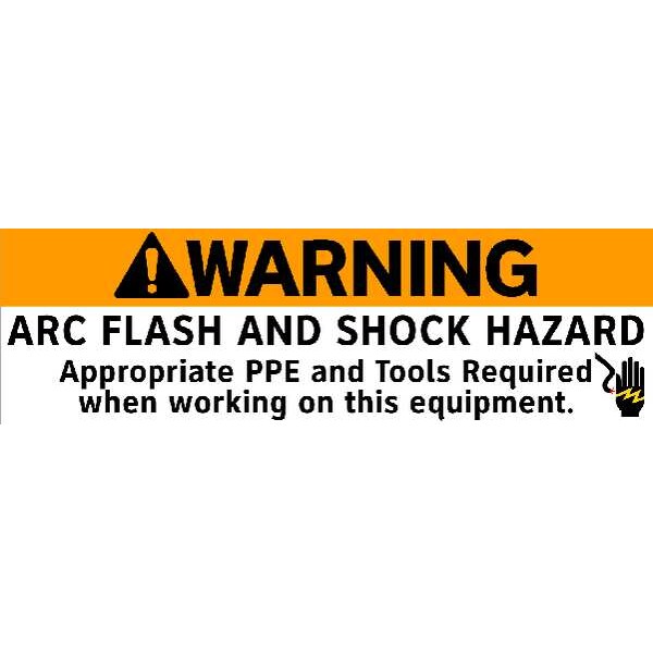 ARC Flash Warning Label, 5 In. W, PK5
