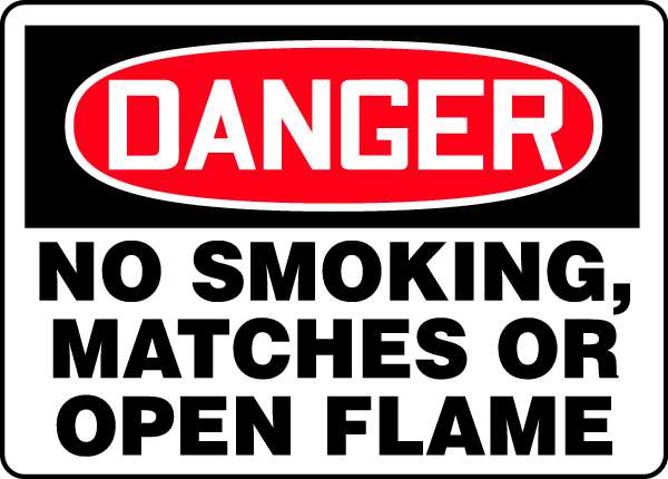 Danger No Smoking Sign, 10