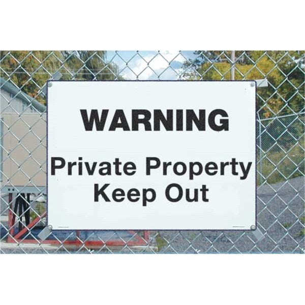 Warning Sign, 14 in Height, 20 in Width, Aluminum, English (Discontinued)