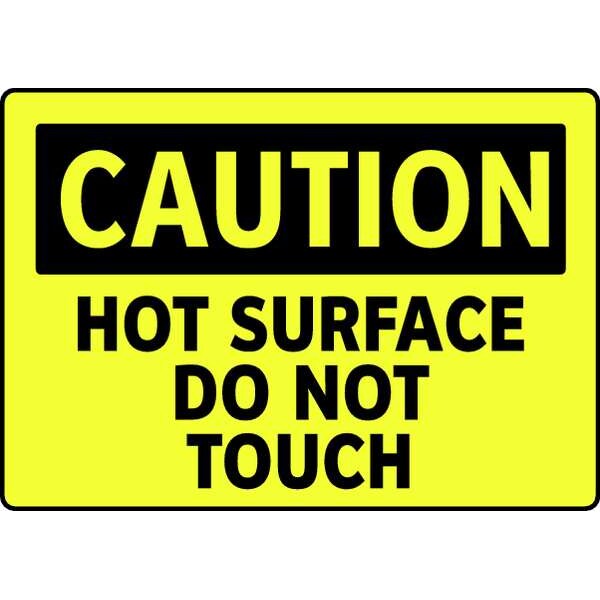 Caution Sign, 7 in Height, 10 in Width, Vinyl, English