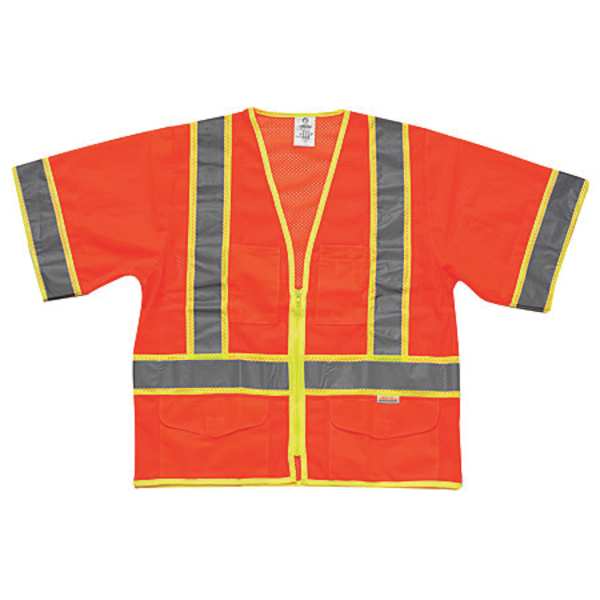 4XL Class 3 High Visibility Vest, Orange