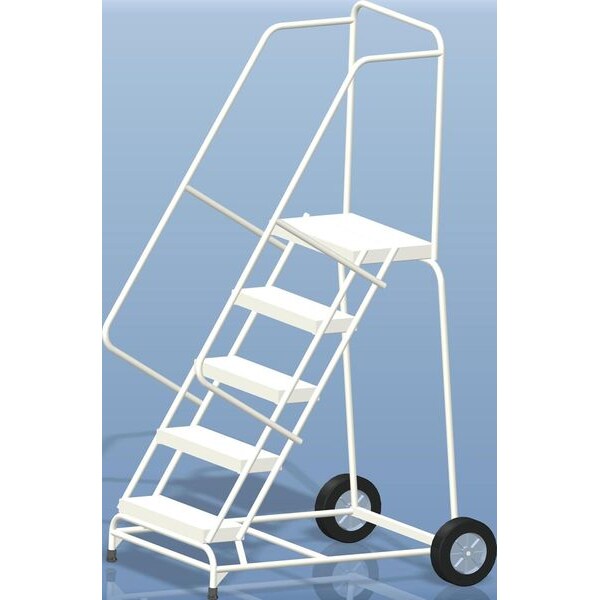 83 in H Aluminum Wheelbarrow Ladder, 5 Steps