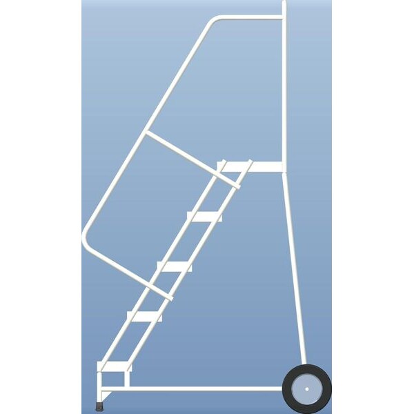 83 in H Aluminum Wheelbarrow Ladder, 5 Steps