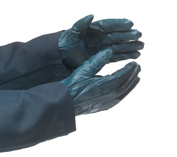 Nitrile Coated Gloves, Full Coverage, Blue, M, PR