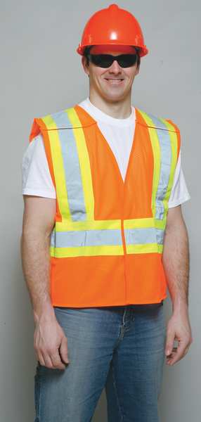 Large Class 2 Breakaway High Visibility Vest, Orange