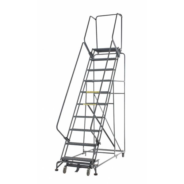 143 in H Steel Rolling Ladder, 11 Steps