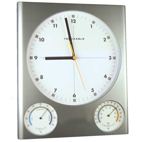 Clock Analog Hygrometer, -34 to 116 F