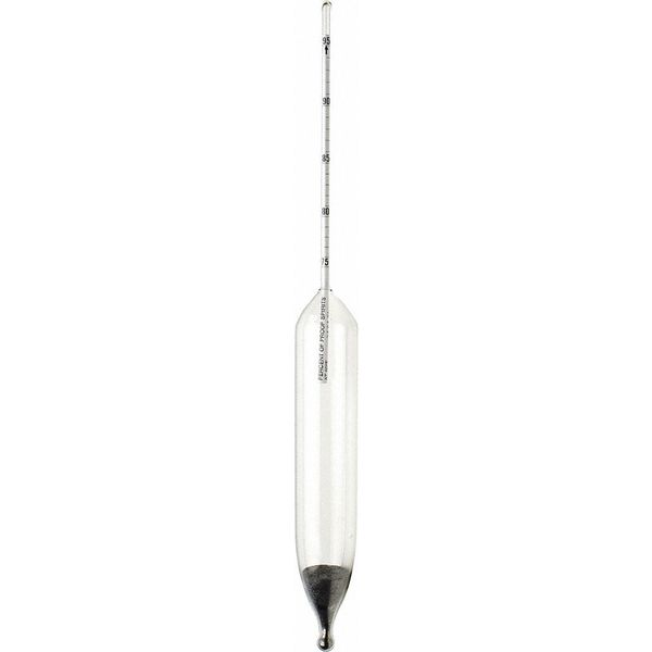 Hydrometer Alcohol 75-95 Proof 12 In H