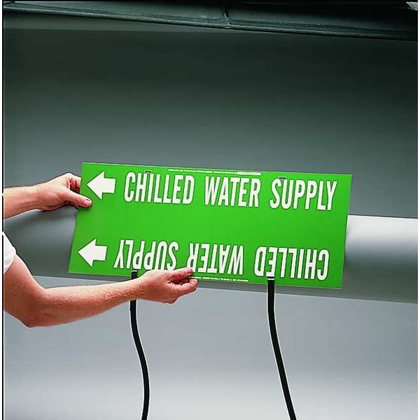 Pipe Mrkr, Fire Protection Water, 8to9-7/8