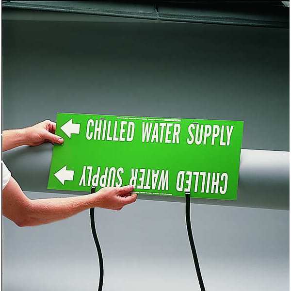 Pipe Marker, Fire Protection Water, Red, 4060-B