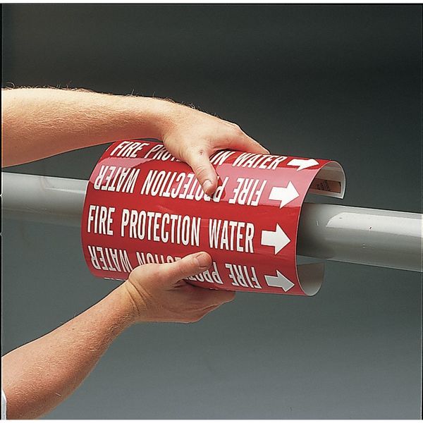 Pipe Marker, Hydraulic Supply, Y, 4 to6 In