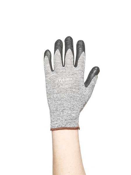 Foam Nitrile Coated Gloves, Palm Coverage, Gray, M, PR