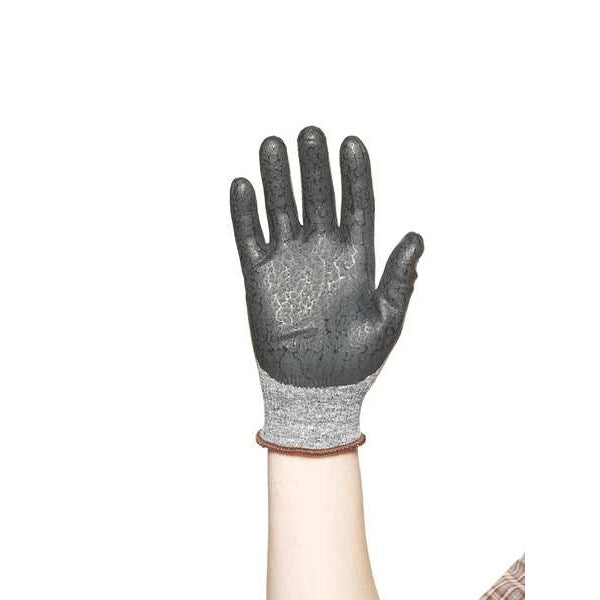 Foam Nitrile Coated Gloves, Palm Coverage, Gray, 9, PR