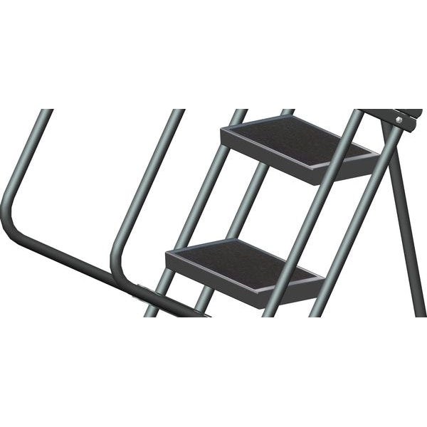 153 in H Steel Stock Picking Rolling Ladder, 12 Steps