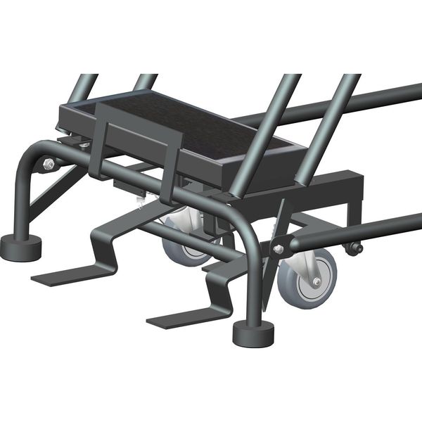 93 in H Steel Rolling Ladder, 6 Steps