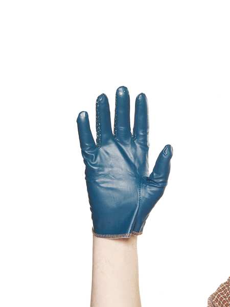 Nitrile Coated Gloves, Full Coverage, Blue, L, PR