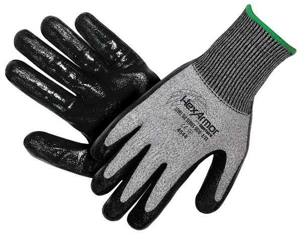 Cut Resistant Coated Gloves, A8 Cut Level, Nitrile, M, 1 PR