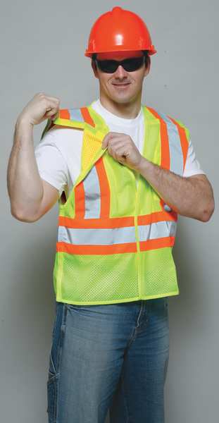 Large Class 2 Breakaway High Visibility Vest, Lime