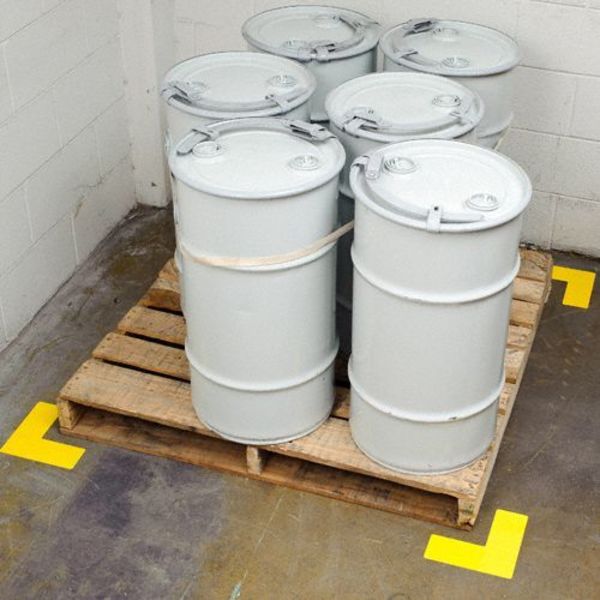 Floor Marking Tape, L, 4In W, 10In L, PK20