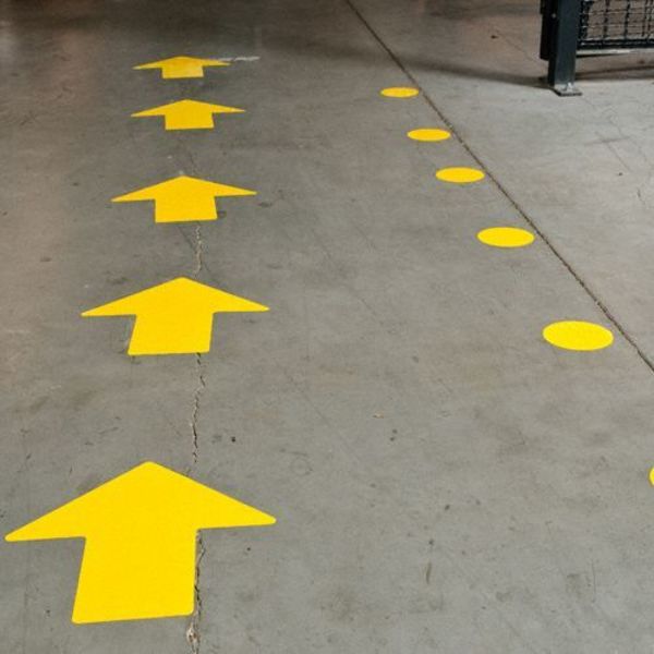 Floor Marking Tape, Arrow, 2In W, Ylw, PK100